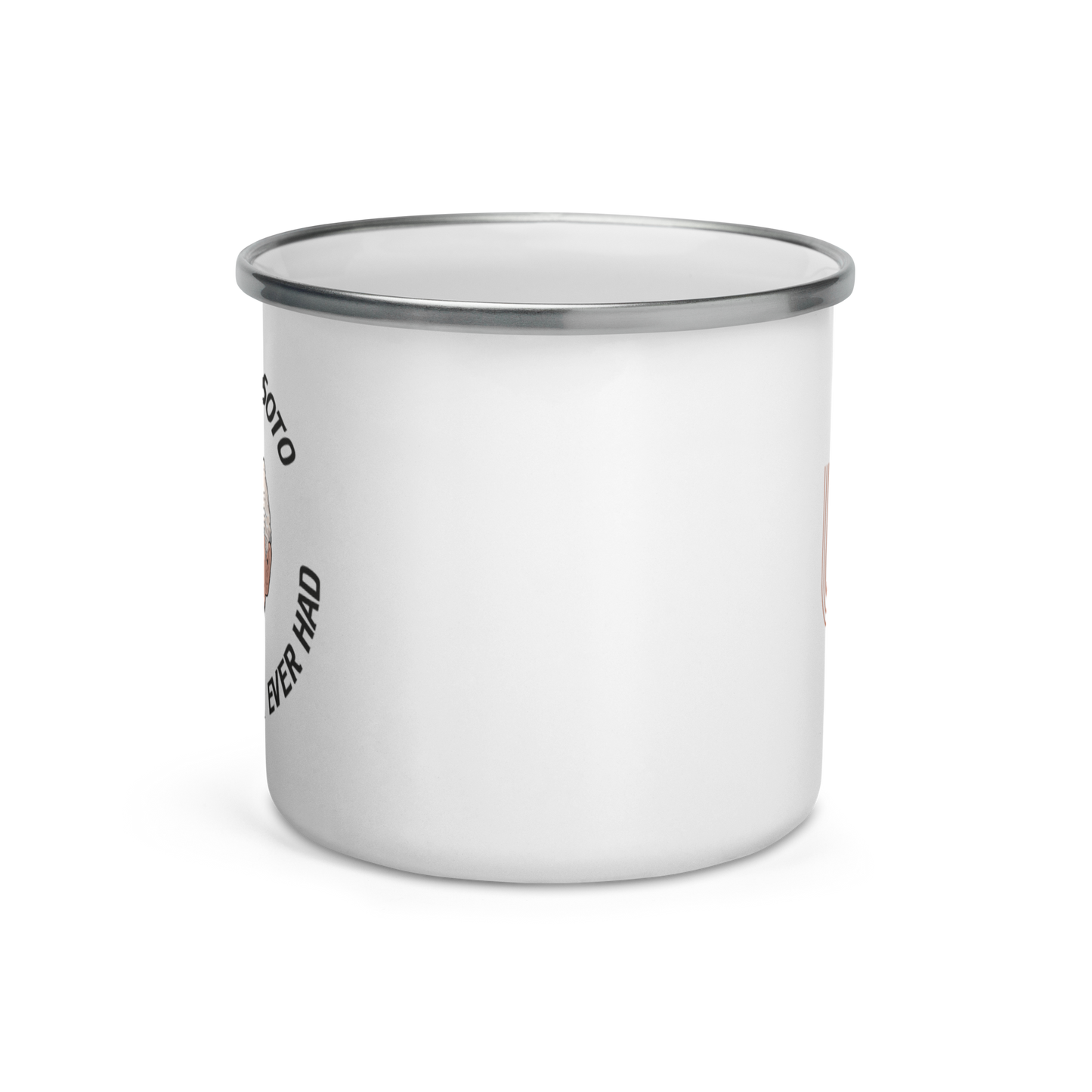 The Friend of DeSoto Enamel Mug
