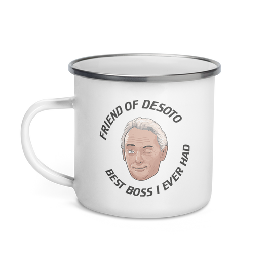 The Friend of DeSoto Enamel Mug