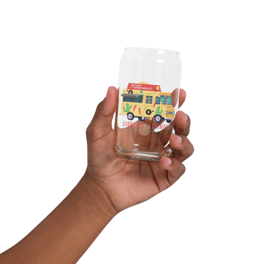 Tortas & Turntables Beer Can Glass