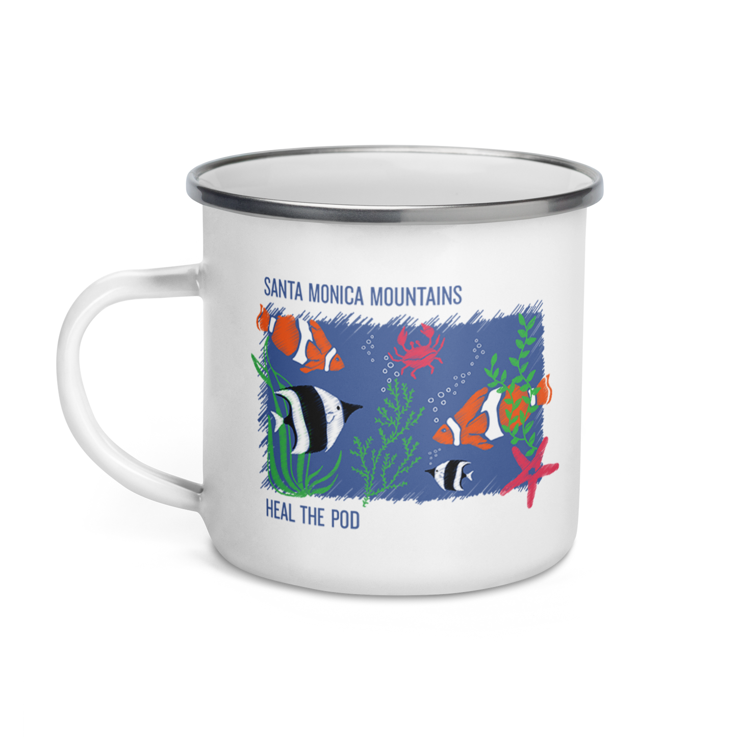 The Heal the Pod Enamel Mug